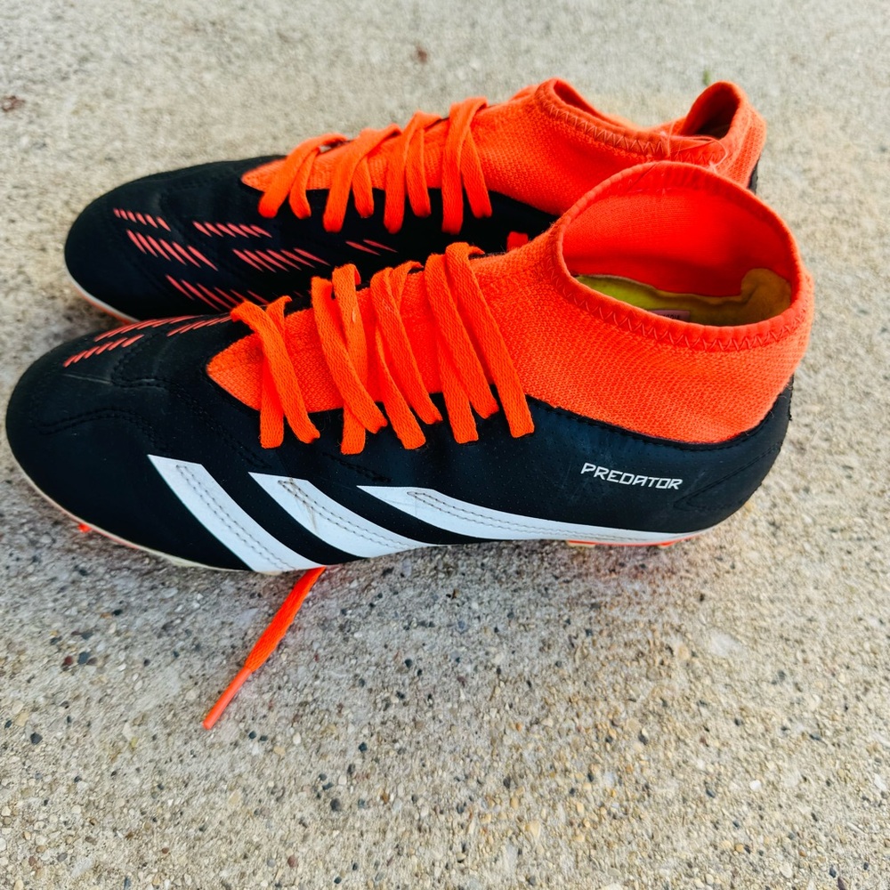 Adidas Predator Black and Orange Kids Shoes